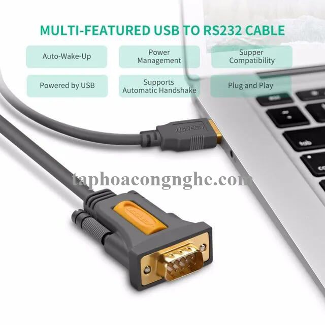 Ugreen 20223 3M Cáp tín hiệu chuyển đổi USB 2.0 sang COM RS232 cao cấp CR104 30020223
